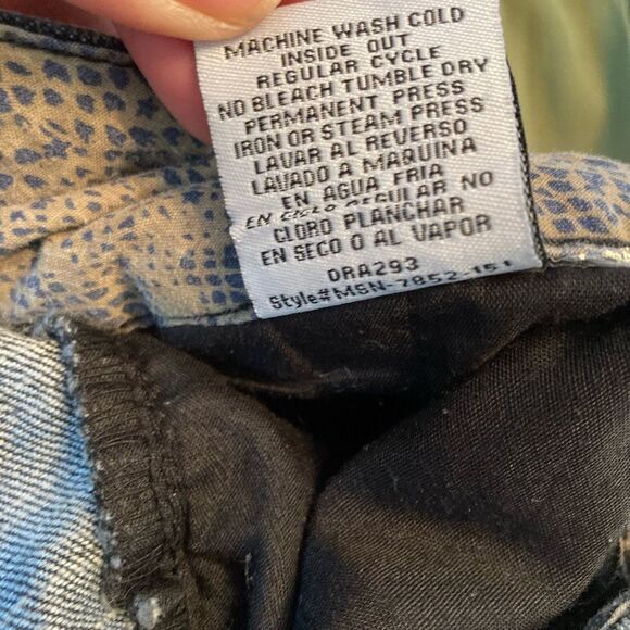 Y2K Dark Denim Bermuda Shorts w/ stretch and great detail covered buttons - Picture 7 of 7